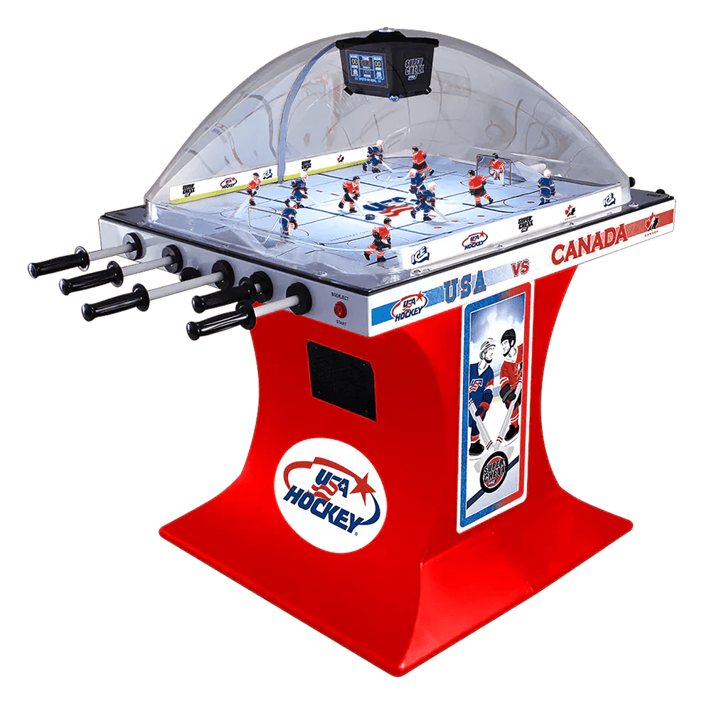Licensed "USA vs Canada" Super Chexx PRO® Bubble Hockey Table - BubbleHockeyTables