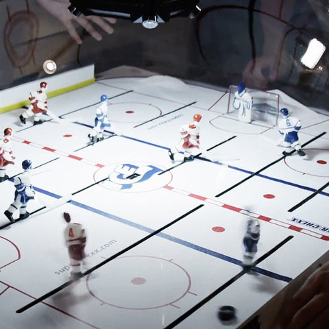 Premium Licensed Team USA "USA vs Canada" Edition Super Chexx PRO® Solid Wood Bubble Hockey Table - BubbleHockeyTables